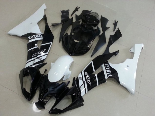 2008-2016 White and Black Yamaha YZF R6 Motorcycle Fairings 2008-2016 White and Black Yamaha YZF R6 Motorcycle Fairings