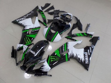 2008-2016 Special White Green Monster Yamaha YZF R6 Motorbike Fairing Kits