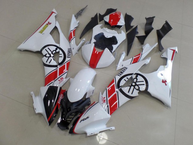 2008-2016 White with Big Yamaha Logo Yamaha YZF R6 Motorcycle Replacement Fairings 2008-2016 White with Big Yamaha Logo Yamaha YZF R6 Motorcycle Replacement Fairings