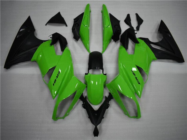 Abs 2009-2011 Green Black Kawasaki EX650 Replacement Motorcycle Fairings