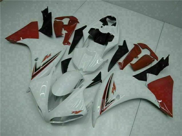 2009-2011 White Red Yamaha YZF R1 Bike Fairing Kit 2009-2011 White Red Yamaha YZF R1 Bike Fairing Kit