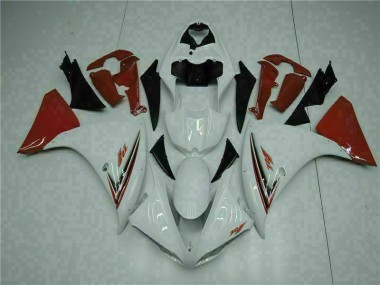 Abs 2009-2011 White Red Yamaha YZF R1 Bike Fairing Kit