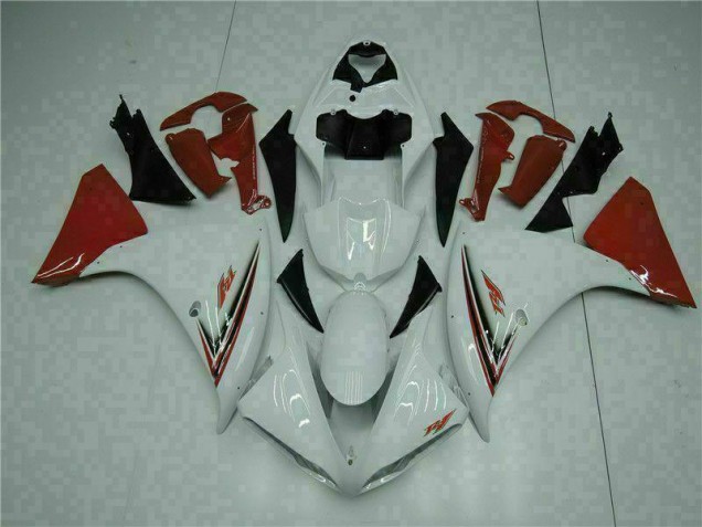 2009-2011 White Red Yamaha YZF R1 Bike Fairing Kit 2009-2011 White Red Yamaha YZF R1 Bike Fairing Kit