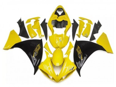 Abs 2009-2011 Yellow Black Yamaha YZF R1 Bike Fairings