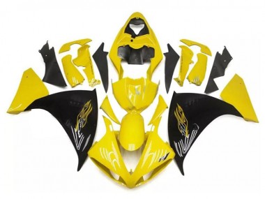 2009-2011 Yellow Black Yamaha YZF R1 Bike Fairings