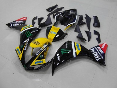 2009-2011 Yellow Black Monster Yamaha YZF R1 Motorcycle Fairing