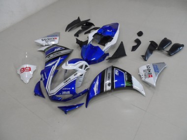2009-2011 Blue White Yamaha YZF R1 Bike Fairing Kit