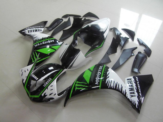 2009-2011 White Green Monster Yamaha YZF R1 Motorcycle Fairings Kit 2009-2011 White Green Monster Yamaha YZF R1 Motorcycle Fairings Kit