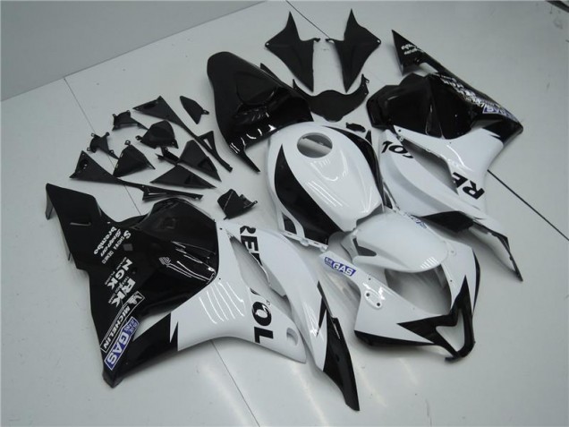 2009-2012 White Black Honda CBR600RR Motorcycle Replacement Fairings