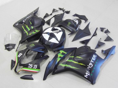 2009-2012 Monster Matte Black Honda CBR600RR Motorbike Fairing