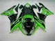 Abs 2009-2012 Green Black Kawasaki ZX6R Motor Bike Fairings