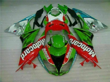 Abs 2009-2012 Red Green Motocard Kawasaki ZX6R Replacement Motorcycle Fairings