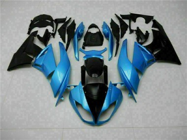 ABS 2009-2012 Blue Black Kawasaki Ninja ZX6R Motorcycle Fairing Kits & Plastic Bodywork MF1949