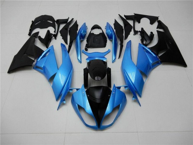 Abs 2009-2012 Blue Black Kawasaki ZX6R Motorcycle Fairing Kit