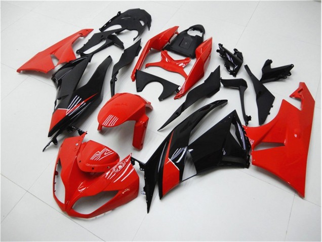 Abs 2009-2012 Red Black Kawasaki ZX6R Bike Fairings