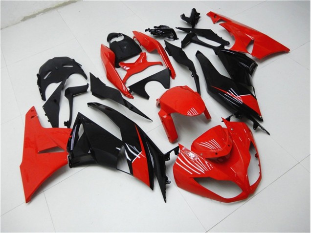 Abs 2009-2012 Red Black Kawasaki ZX6R Bike Fairings