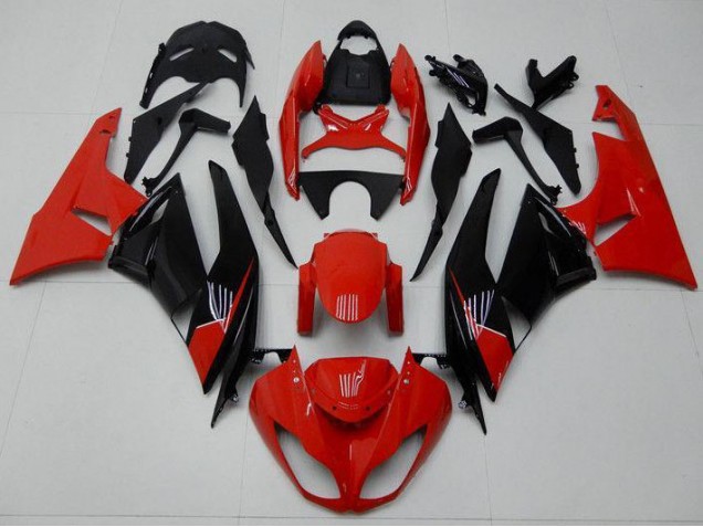 Abs 2009-2012 Red Black Kawasaki ZX6R Bike Fairings