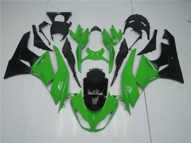 2009-2012 Green Black Kawasaki ZX6R Replacement Motorcycle Fairings 2009-2012 Green Black Kawasaki ZX6R Replacement Motorcycle Fairings