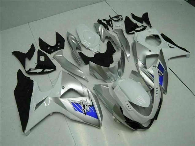 2009-2016 Silver White Suzuki GSXR1000 Motorcycle Bodywork