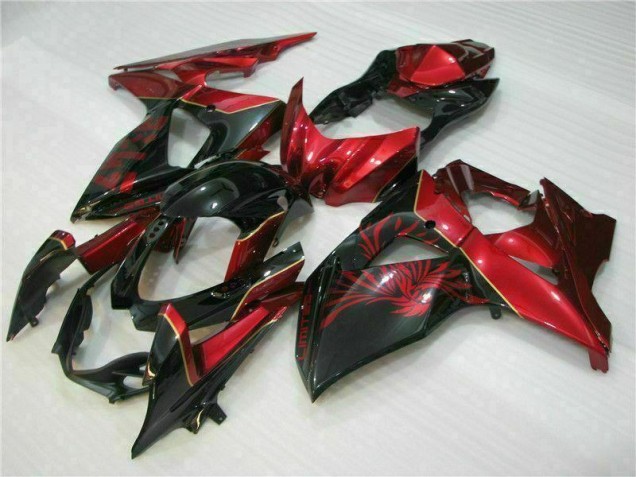 2009-2016 Red Flame Black Suzuki GSXR1000 Motorcycle Replacement Fairings