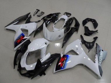 Abs 2009-2016 White Silver Suzuki GSXR 1000 K9 Motorcycle Fairing Kit