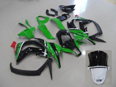 Abs 2011-2015 Green and Black Kawasaki ZX10R Motorcycle Fairings Kits