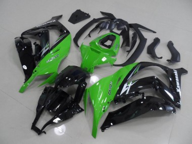 Abs 2011-2015 Green and Black Kawasaki ZX10R Motorcycle Replacement Fairings