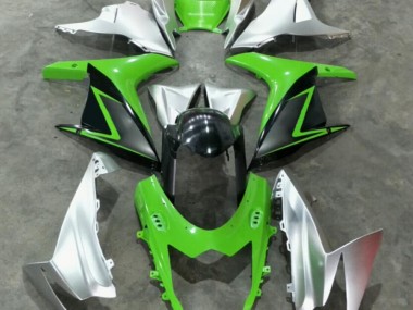 2011-2021 Green Silver Suzuki GSXR 600/750 Bike Fairing Kit