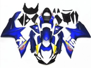 Abs 2011-2021 Blue White Suzuki GSXR 600/750 Moto Fairings