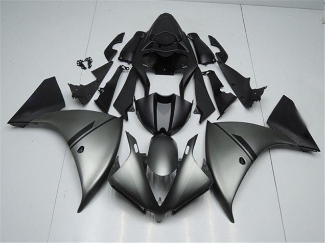2012-2014 Matte Grey Black Yamaha YZF R1 Replacement Fairings 2012-2014 Matte Grey Black Yamaha YZF R1 Replacement Fairings