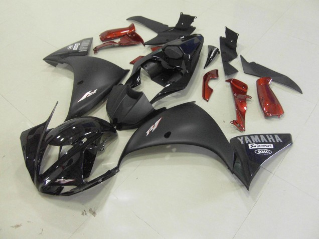 2012-2014 Matte Black Yamaha YZF R1 Motorcylce Fairings 2012-2014 Matte Black Yamaha YZF R1 Motorcylce Fairings