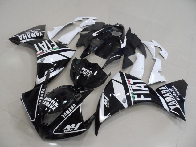 2012-2014 Black White Fiat Yamaha YZF R1 Motorbike Fairings 2012-2014 Black White Fiat Yamaha YZF R1 Motorbike Fairings