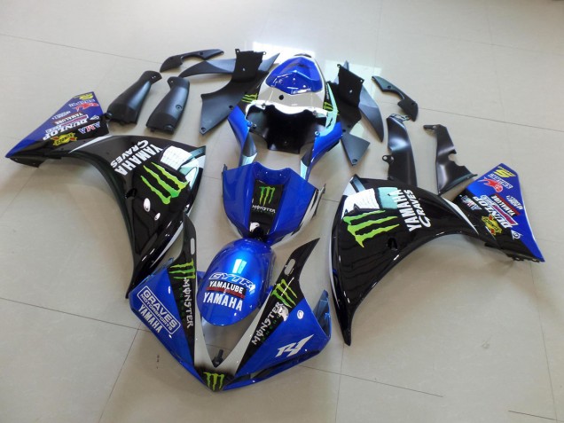 2012-2014 Blue Black Monster Yamaha YZF R1 Motorbike Fairing 2012-2014 Blue Black Monster Yamaha YZF R1 Motorbike Fairing