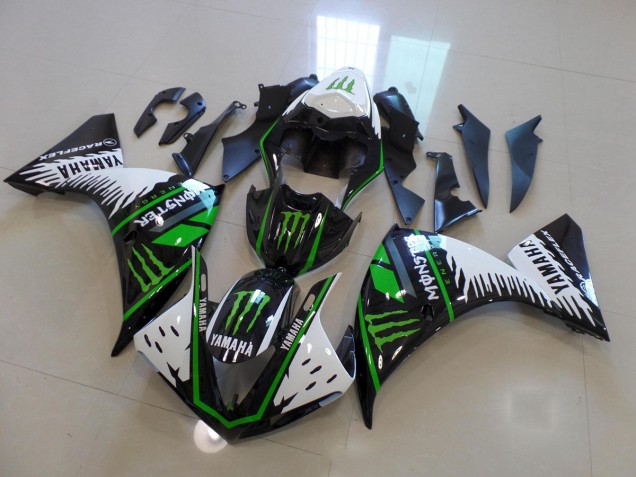 2012-2014 White Green Big Monster Yamaha YZF R1 Motorcycle Fairings Kits 2012-2014 White Green Big Monster Yamaha YZF R1 Motorcycle Fairings Kits