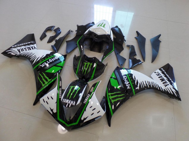 Abs 2012-2014 White Green Big Monster Yamaha YZF R1 Motorcycle Fairings Kits