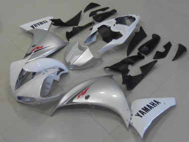 ABS 2012-2014 White Silver Yamaha YZF R1 Motorcycle Fairing Kits & Plastic Bodywork MF2327