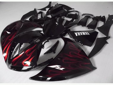 Abs 2012-2014 Red Black Flame Yamaha YZF R1 Motorcycle Fairing Kits