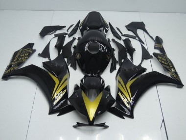 Abs 2012-2016 Glossy Black and Gold Honda CBR1000RR Replacement Fairings