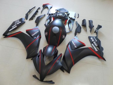 Abs 2012-2016 Matte Bladk with Red Stripe Honda CBR1000RR Motorcycle Fairings Kits