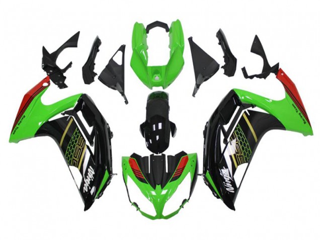 Abs 2012-2016 Green Black Kawasaki EX650 Motorbike Fairing