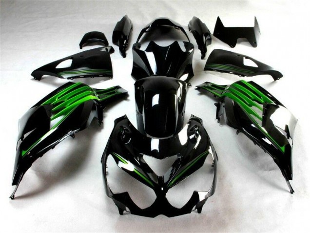 Abs 2012-2021 Black Green Kawasaki ZX14R ZZR1400 Motorcylce Fairings