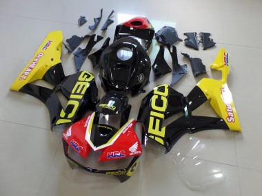 Abs 2013-2021 Yellow Black Geico Honda CBR600RR Motorcyle Fairings