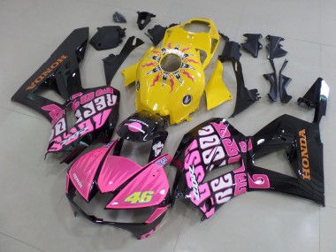 Abs 2013-2021 Yellow Pink Rossi Honda CBR600RR Motorbike Fairing