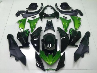 Abs 2013-2016 Green Black Kawasaki Z800 Moto Fairings