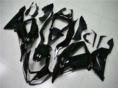 Abs 2013-2018 Glossy Black Kawasaki ZX6R Motorcycle Fairings Kit