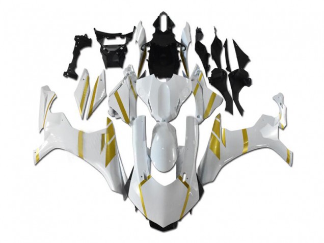 2015-2019 White Gold Yamaha YZF R1 Motorbike Fairing Kits 2015-2019 White Gold Yamaha YZF R1 Motorbike Fairing Kits