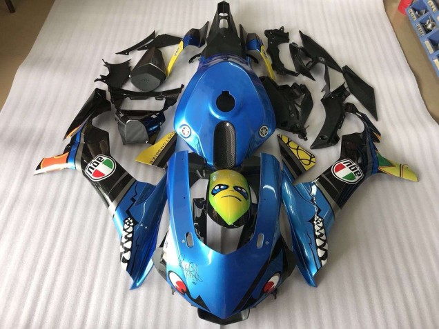 Abs 2015-2019 Blue Shark Yamaha YZF R1 Motorbike Fairing