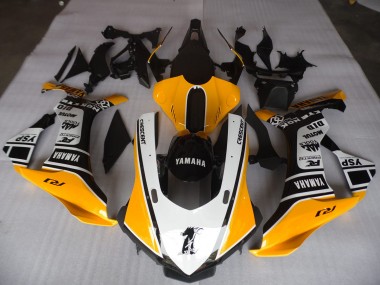 2015-2019 Yellow White Black Yamaha YZF R1 Motorbike Fairing Kits
