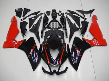 Abs 2009-2015 Black Red Aprilia RSV4 Moto Fairings