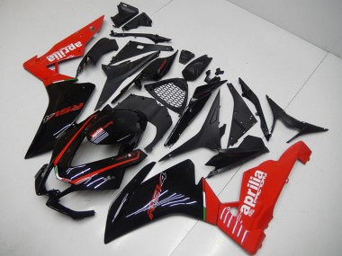 2009-2015 Black Red Aprilia RSV4 Motorcycle Replacement Fairings